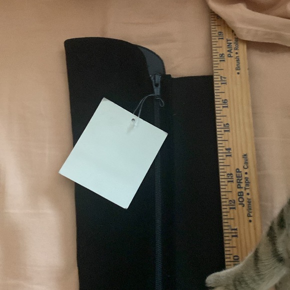 Black suede knee high boots, low heel, Copper Key, size 7.5-8 - Picture 7 of 10